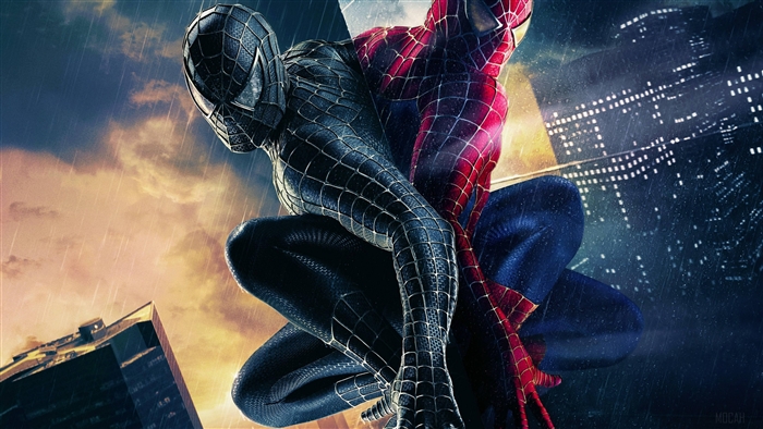 Spider-Man in Black and Red Suits