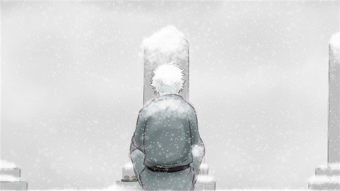 Gintoki Sakata from Gintama in Snow
