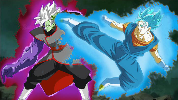 SSGSS Vegito and Zamasu from Dragon Ball Super 4K