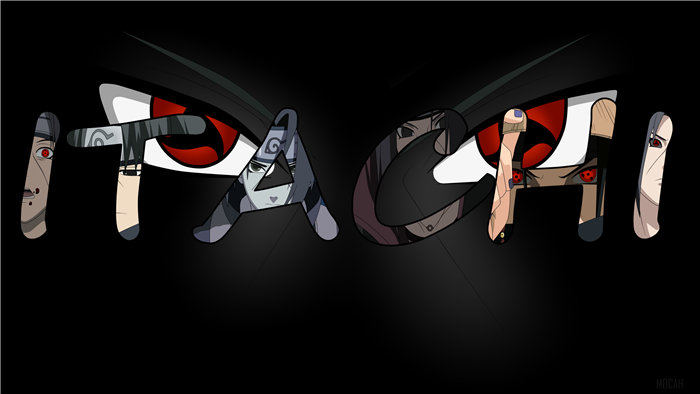 Itachi Uchiha Sharingan Intense Eyes 4K