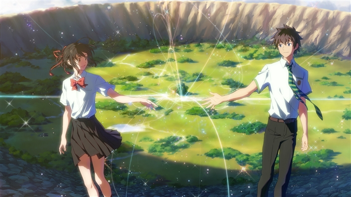 Mitsuha Miyamizu and Taki Tachibana from Kimi No Na Wa. 4K