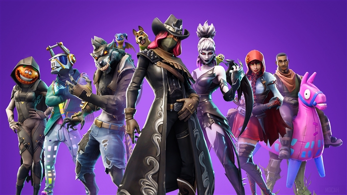 Fortnite characters group shot 4K