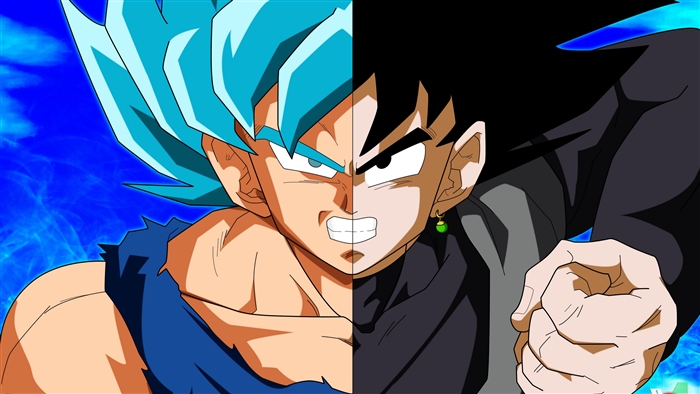 Dragon Ball Super Goku and Black Goku Split 4K