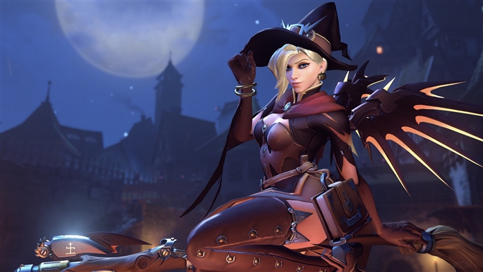 Witch Mercy from Overwatch 4K