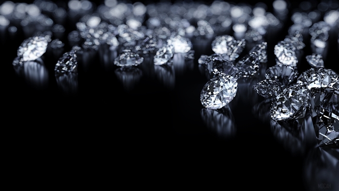 Sparkling Diamonds with Bokeh Effect in 4K
