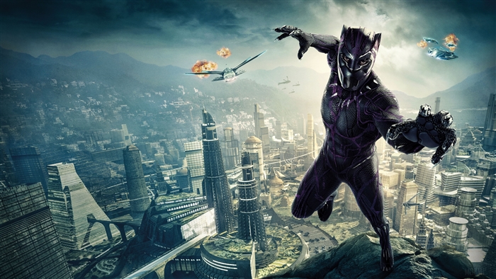 Black Panther in Wakanda 4K Action Scene