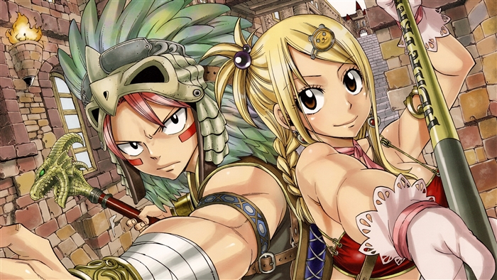 Natsu Dragneel and Lucy Heartfilia from Fairy Tail 4K
