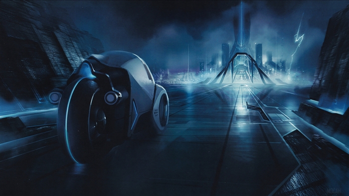 Light Cycle on a Digital Highway in Tron 4K
