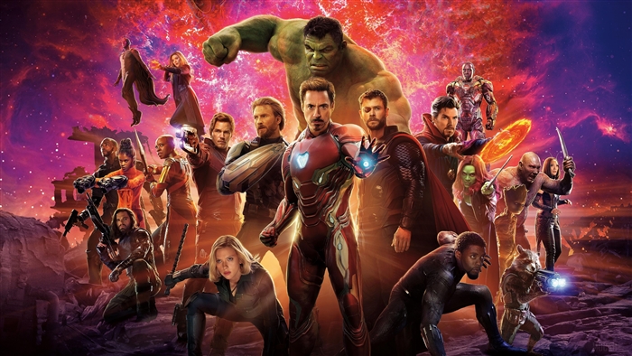 Avengers: Infinity War characters 4K