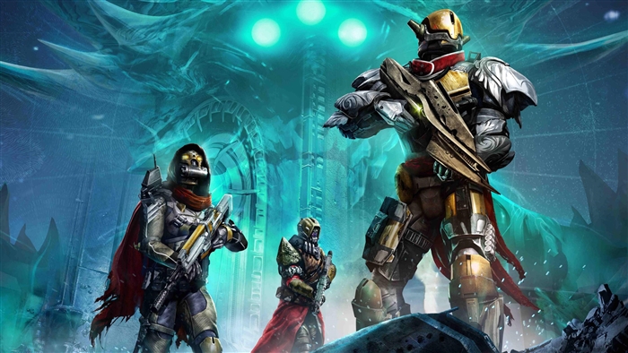 Guardians from Destiny in a frozen environment