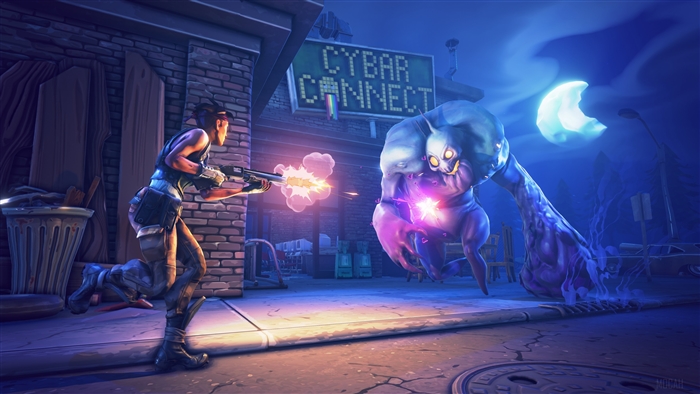 Fortnite 4K: Woman shoots monster