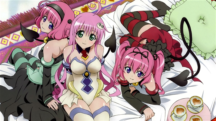 Lala, Momo, and Nana from To Love-Ru 4K