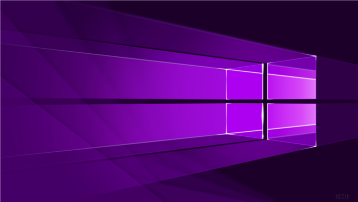 Windows 10 Purple Light Beams 4K