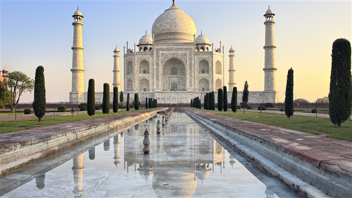 Taj Mahal with reflection pool