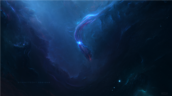 Mystical Blue Nebula in Deep Space 4K