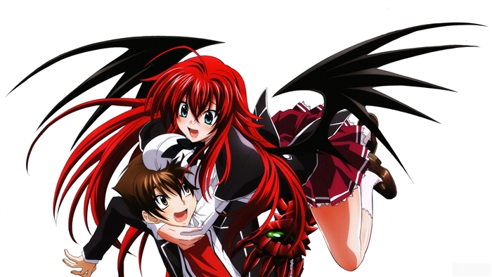 Rias Gremory and Issei Hyoudou with Ddraig 4K