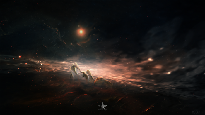 Nebula and Stars in Space 4K