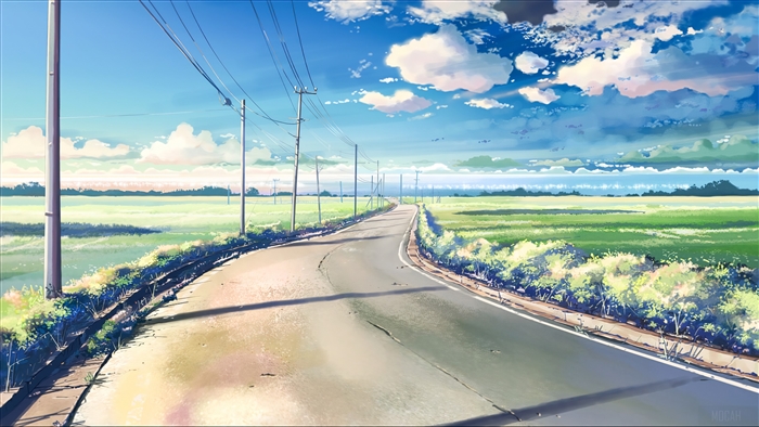 5 Centimeters per Second Serene Countryside Road 4K
