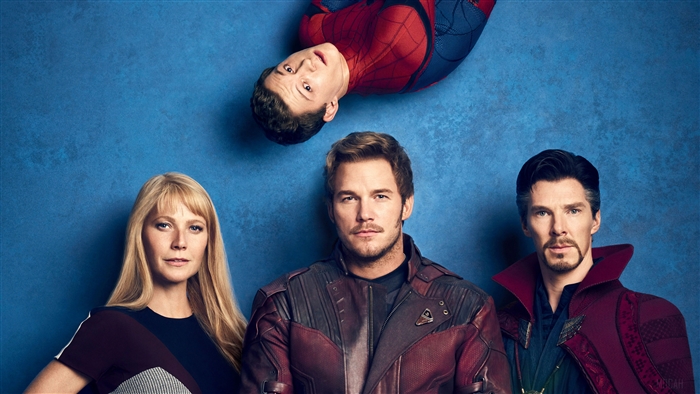 Spider-Man, Star-Lord, Doctor Strange, and Pepper Potts from Avengers