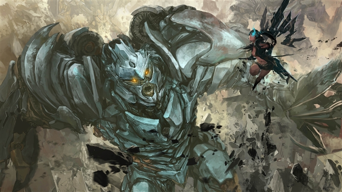 Black Rock Shooter vs Megatron Crossover 4K