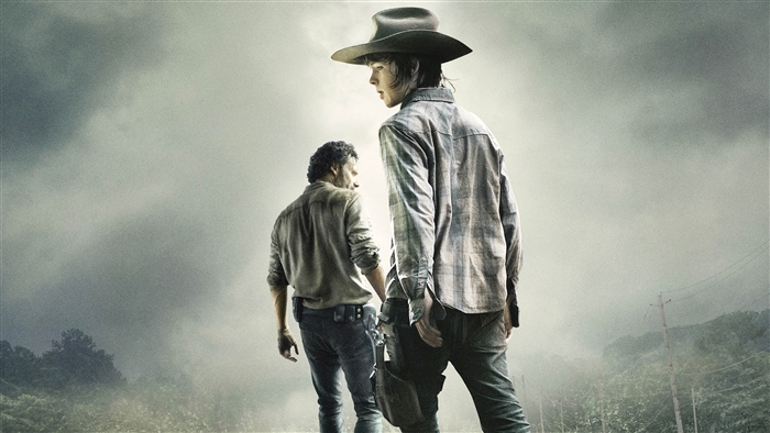 Rick and Carl Grimes from The Walking Dead 4K