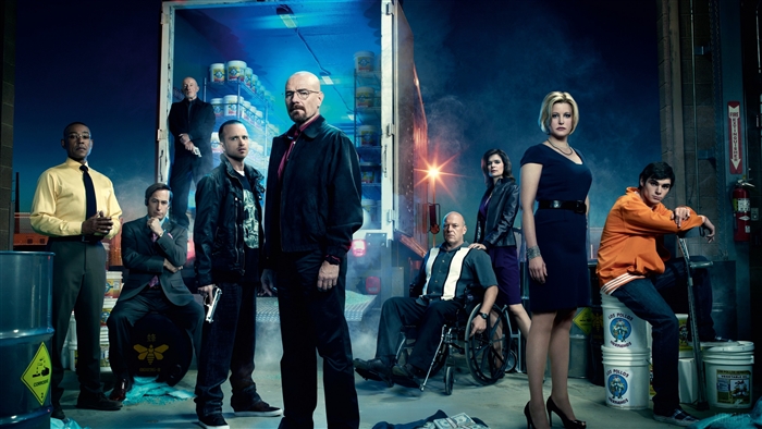 Breaking Bad Cast in Dramatic Group Shot 4k