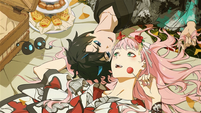 Hiro and Zero Two from Darling in the Franxx 4K
