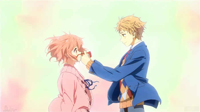 Mirai Kuriyama and Akihito Kanbara from Kyoukai no Kanata 4K