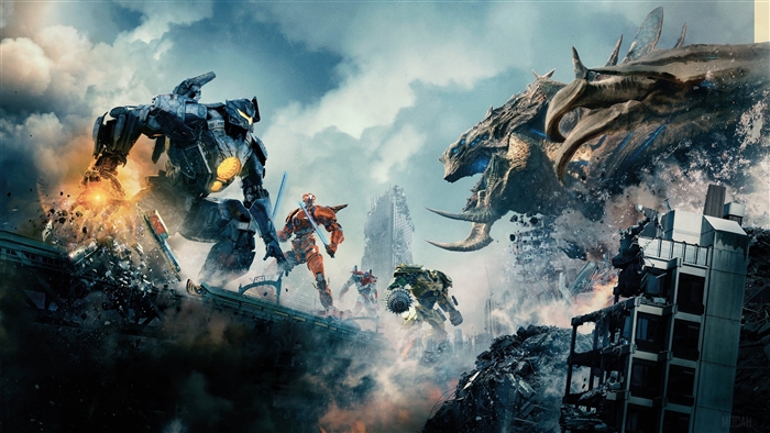 Pacific Rim: Uprising 4K Robot vs Creature Battle