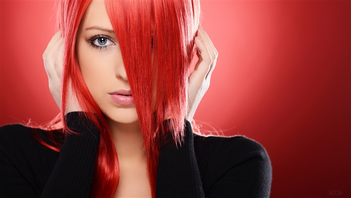 Girl with Red Hair 4K