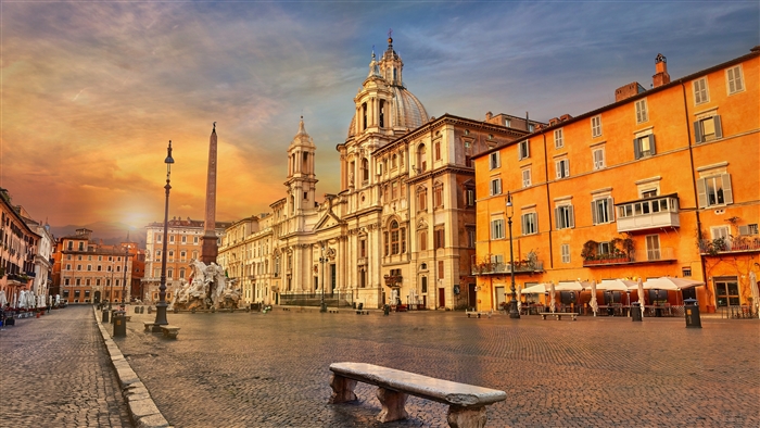 Piazza Navona, Rome, Italy 4K