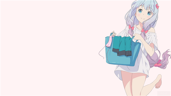 Sagiri Izumi from Eromanga Sensei holding a laundry basket