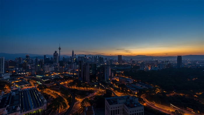 Kuala Lumpur Skyline at Sunrise 4K