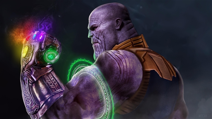 Thanos with the Infinity Gauntlet from Marvel Comics