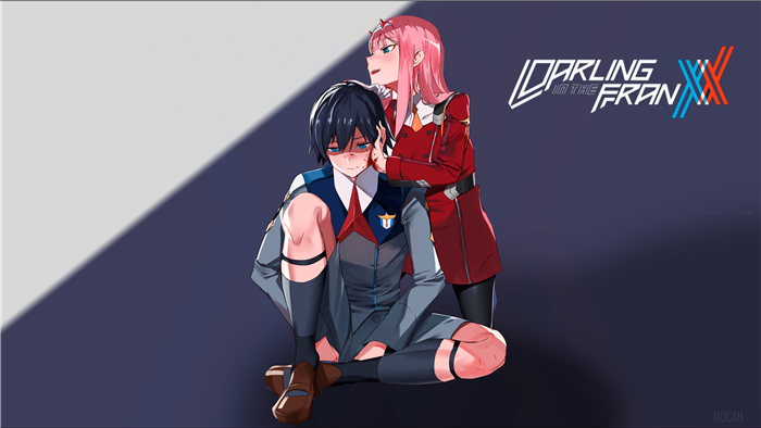 Hiro and Zero Two from Darling in the Franxx 4K