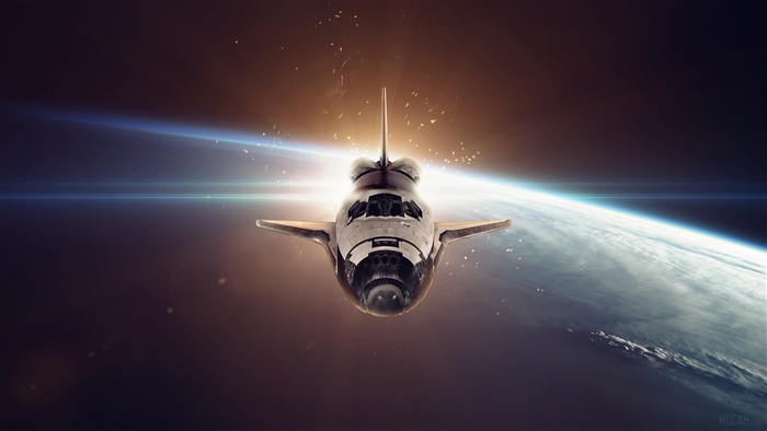 Space Shuttle Orbiting Earth 4K