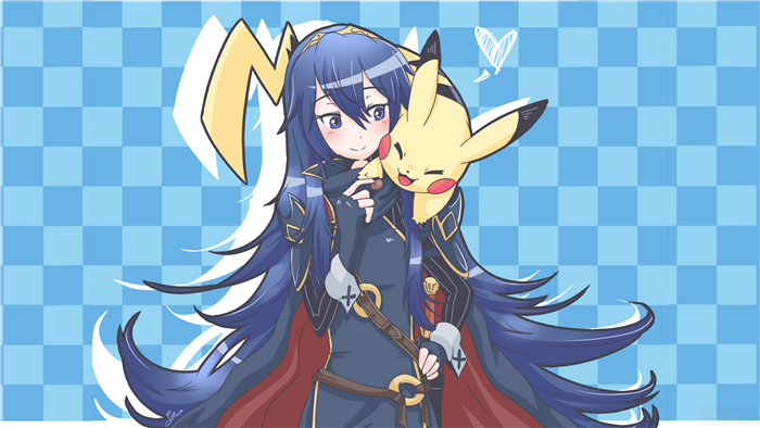 Lucina and Pikachu 4K Blue Theme