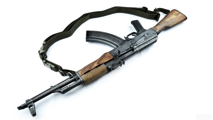 AK-47 assault rifle with sling