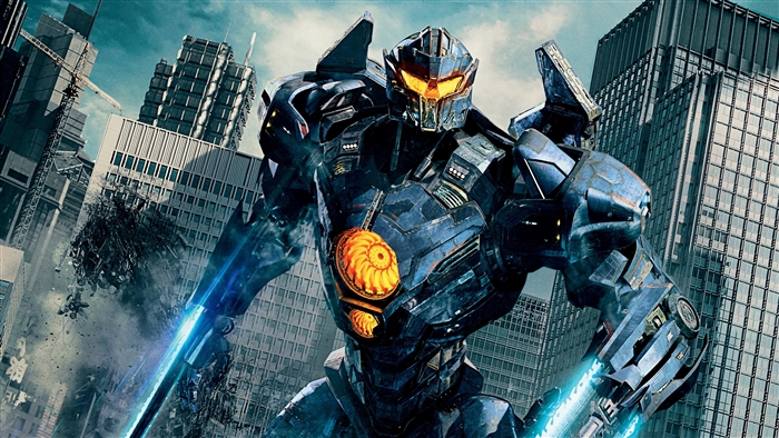 Pacific Rim Uprising Jaeger Robot with Glowing Lights 4K