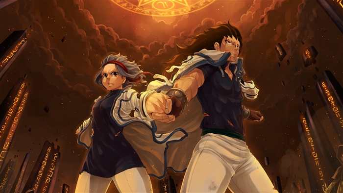 Gajeel Redfox and Levy McGarden from Fairy Tail 4K