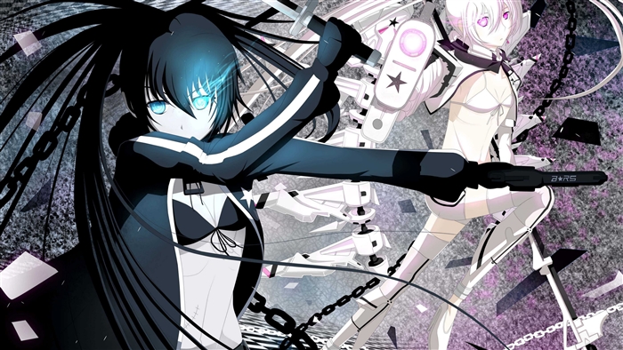 Black Rock Shooter and White Rock Shooter 4K