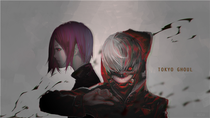 Ken Kaneki and Touka Kirishima from Tokyo Ghoul 4K