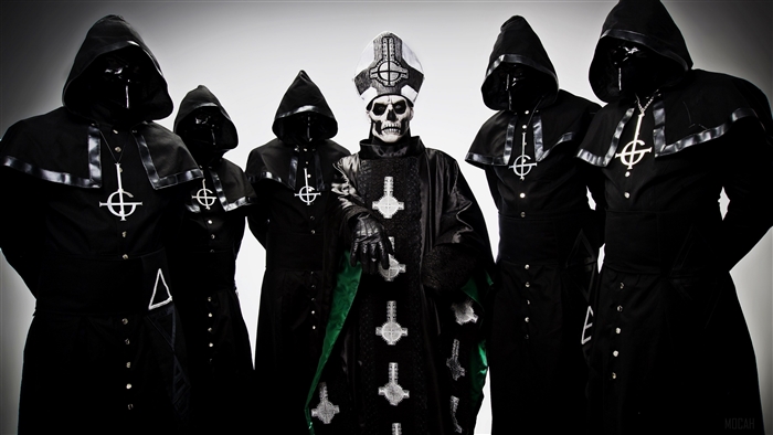 Ghost band members in ceremonial robes