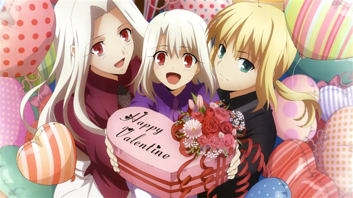 Fate Characters Celebrating Valentine's Day 4K