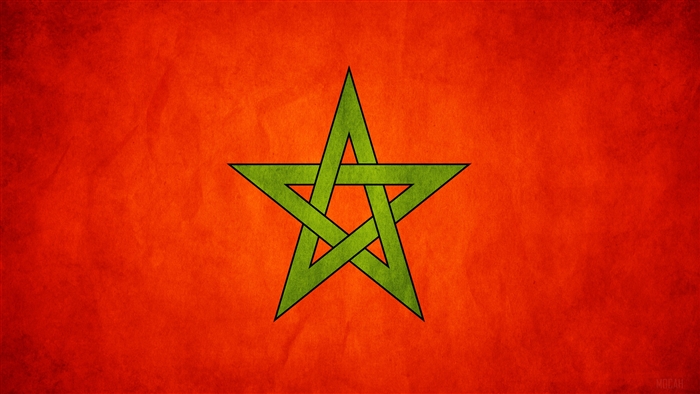 Moroccan flag with pentagram