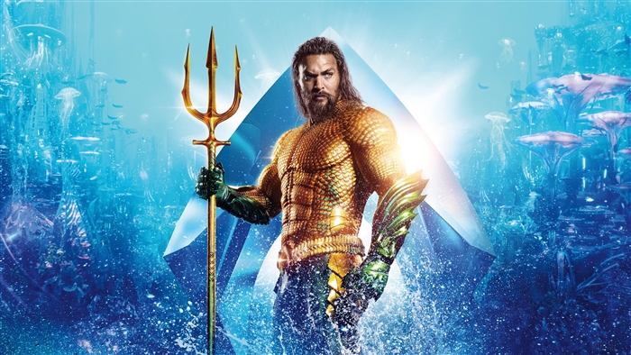 Aquaman from DC Comics holding a trident