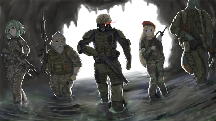 Goblin Slayer and Team in Tactical Gear 4K