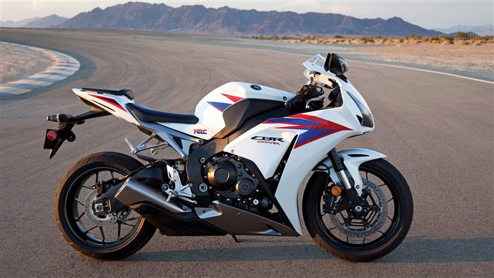 Honda CBR1000RR Motorcycle on Desert Track 4K