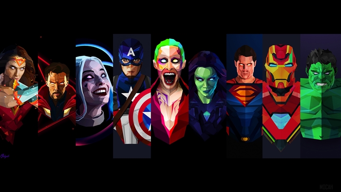 Wonder Woman, Doctor Strange, Harley Quinn, Captain America, Joker, Gamora, Superman, Iron Man, Hulk 4K