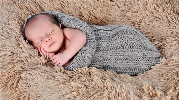 Cute Baby Boy Sleeping 4K